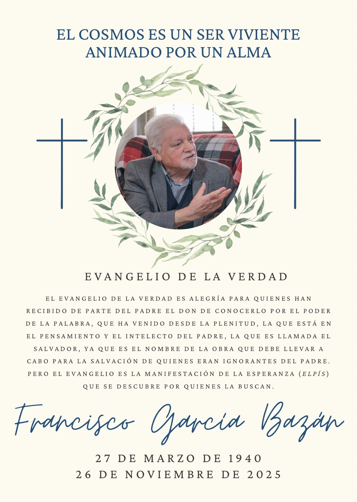 Fallecimiento de nuestro Académico Titular Dr. Francisco García Bazán